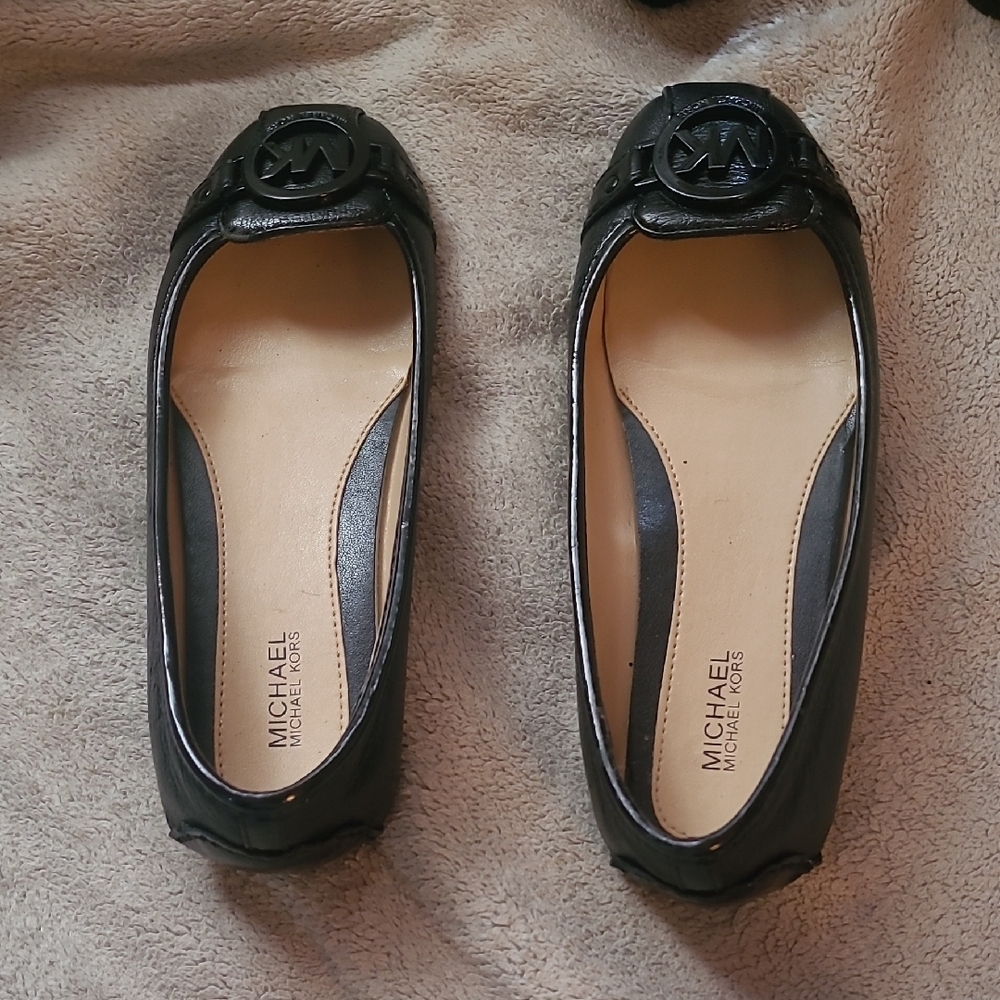 Michael Kors Black Leather Flats